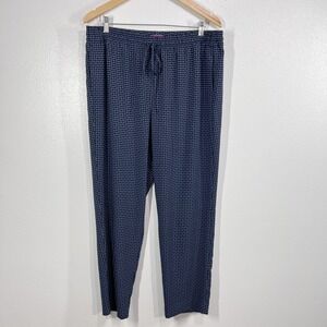 Talbots x Oprah Magazine Navy Print Pull-On Pants Womens L Stretch Soft Trousers
